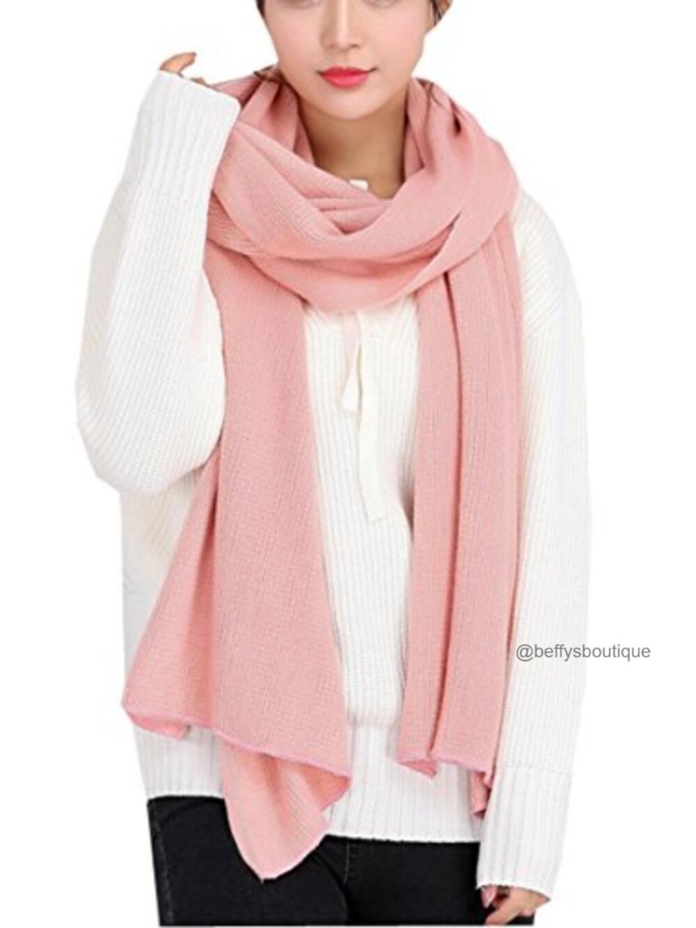 Faux Wool Long Shawl Winter Warm Large Scarf Soft Cozy